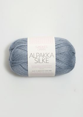 Alpakka Silke - 6041 Støvet Blå