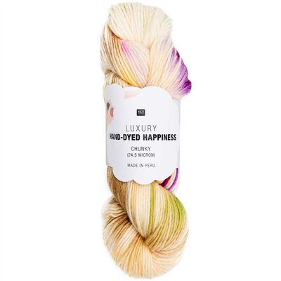 Hand Dyed Happ. CHUNKY - 004 Grønn/Blå