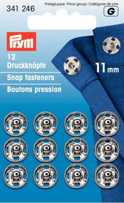 Hovedbilde PRYM Trykknapper, 11mm 12 stk