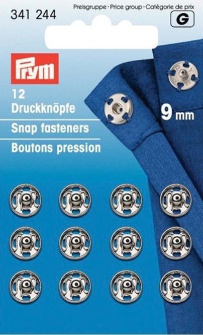 Hovedbilde PRYM Trykknapper, 9mm, 12stk