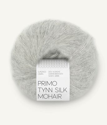 Primo Tynn Silk Mohair - 1022 Lys gråmelert