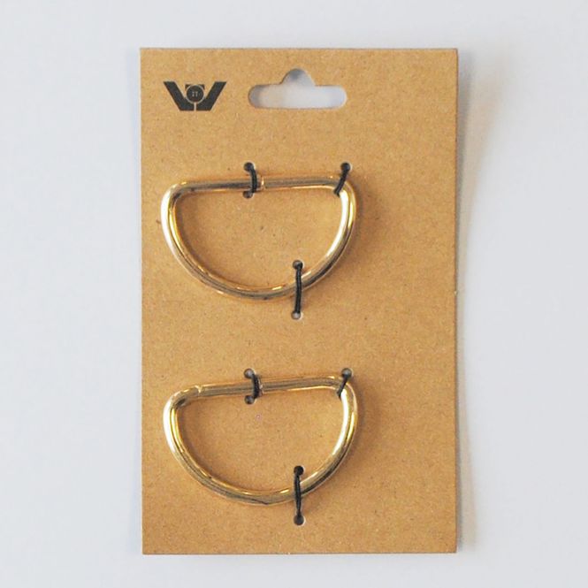 Hovedbilde D-ring - Gull, 32 mm (2 stk)