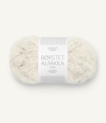 Børstet Alpakka - 2523 -Natur Tweed
