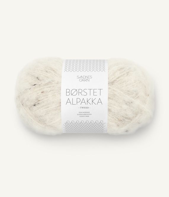 Hovedbilde Børstet Alpakka - 2523 -Natur Tweed